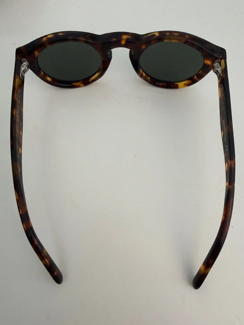 Celine Bevel Round Sunglasses in Tortoise, w/ Keyhole Bridge - Picture 10 of 13